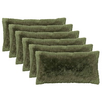 vidaXL Kudde med kudde HEERLEN 6 st Grön PV Fleece