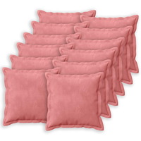 vidaXL Kudde med kudde HOUTEN 12 st Rosa Sammet