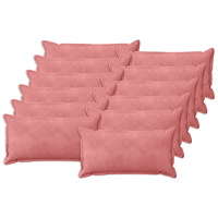 vidaXL Kudde med kudde HOUTEN 12 st Rosa Sammet