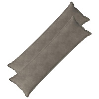 vidaXL Kudde med kudde HOUTEN 2 st Ljusgrå Sammet
