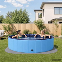 vidaXL Pool grundmatta 25 st Ø 292 cm Rund EVA-skum Grå