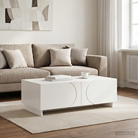 vidaXL Kaffeebord Vit högglans 102 x 50,5 x 35 cm Konstruerat trä