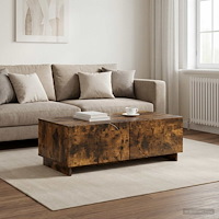 vidaXL Kaffeebord Rökt ek 102 x 50,5 x 35 cm Konstruerat trä