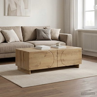 vidaXL Kaffeebord Artisan-ek 102 x 50,5 x 35 cm Konstruerat trä