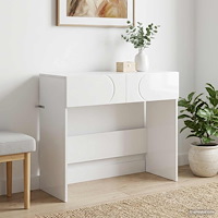 vidaXL Konsolbord Vit högglans 96,5 x 38 x 75 cm Konstruerat trä