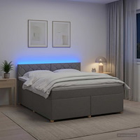 vidaXL Kontinentalsäng med madrass Ljusgrå 140 x 200 cm Tyg