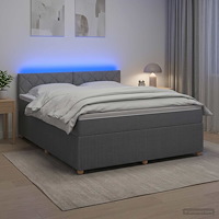 vidaXL Kontinentalsäng med madrass Ljusgrå 140 x 200 cm Tyg