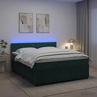 vidaXL Kontinentalsäng med madrass Mörkgrön 180 x 200 cm Sammet