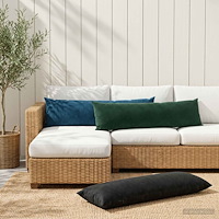 vidaXL Kudde med kudde HEERLEN Blå 40 x 145 cm Sammet