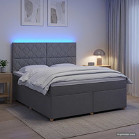 vidaXL Kontinentalsäng med madrass Ljusgrå 160 x 200 cm Tyg