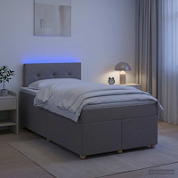 vidaXL Kontinentalsäng med madrass Taupe 120 x 190 cm Tyg