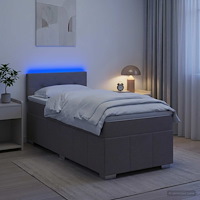 vidaXL Kontinentalsäng med madrass Taupe 100 x 200 cm Tyg