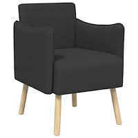 vidaXL Accentfåtölj Mörkgrå Bouclé
