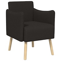 vidaXL Accentfåtölj Svart Bouclé