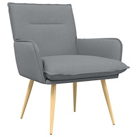 vidaXL Fåtölj Ljusgrå Tyg