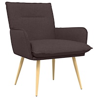 vidaXL Fåtölj Mörkbrun Tyg