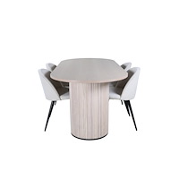 Venture Home Bianca Matbord med Velvet Stolarna