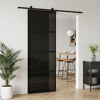 vidaXL Skjutdörr 76 x 205 cm Härdat Glas och Aluminium