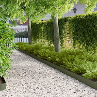 vidaXL Kant för gräsmatta 10 st 102 x 10 x 4 cm Stål Olivgrön