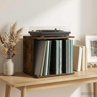 vidaXL Lagring för vinylskivor Rökt ek 42 x 33 x 36 cm Konstruerat trä