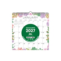 Willow Creek Press Succulents 20267 12" x 12" Spiral Wall Calendar (bok, spiral, eng)