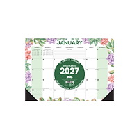 Willow Creek Press Succulents 2027 17" x 12" Monthly Deskpad (häftad, eng)