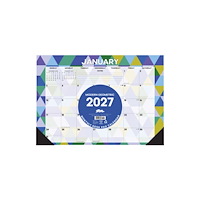 Willow Creek Press Modern Geometric 2027 17" x 12" Monthly Deskpad (häftad, eng)