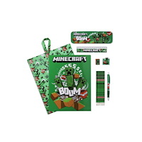 PEERS HARDY MINECRAFT BUMPER STATIONERY SET IN REUSABLE BAG