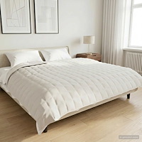 vidaXL Viktad Filt Vit 200 x 230 cm 9 kg 100% Bomull 205T