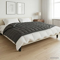 vidaXL Viktad Filt Antracit 135 x 200 cm 10 kg 100% Bomull 205T
