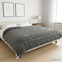 vidaXL Viktad Filt Antracit 220 x 240 cm 15 kg 100% Bomull 205T