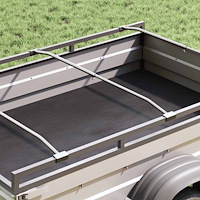 vidaXL Tarpaulinbracket för släp Silver 102-155 cm Aluminium