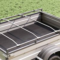 vidaXL Tarpaulinbracket för släp Silver 136-218 cm