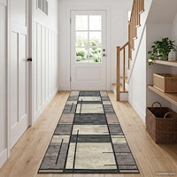 vidaXL Mattlöpare LESAKA Brun 100 x 200 cm Diamantvelour