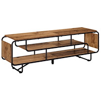 vidaXL TV-bänk 140 x 36 x 45 cm Gammalt trä Konstruerat trä