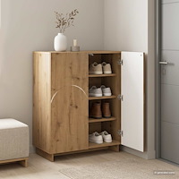 vidaXL Skoskåp 73 x 38 x 87,5 cm Konstruerat trä Artisan-ek