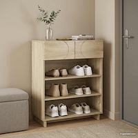 vidaXL Skoskåp 73 x 38 x 87,5 cm Konstruerat trä Sonoma-ek