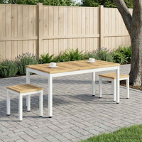 vidaXL Kaffeebord Vit 50 x 100,5 x 45 cm Massivt Akaciaträ