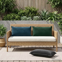 vidaXL Kuddöverdrag 2 st HOUTEN Svart 40 x 80 cm Sammet