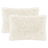 vidaXL Kudde med kudde HEERLEN 2 st Vit PV Fleece