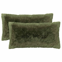 vidaXL Kudde med kudde HEERLEN 2 st Grön PV Fleece