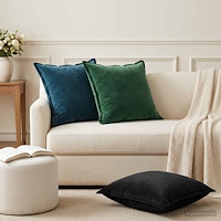 vidaXL Kudde med kudde HOUTEN 2 st Svart Sammet