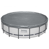 Bestway Bestway Pooltäcke Ø4,88 m Rund Polyester Grå