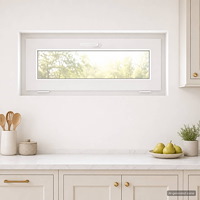 vidaXL Källarfönster inre färg vit RISOR 95 x 40 cm PVC och klart glas