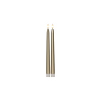 STAR TRADING Antikljus STAR T LED 28cm guld 2/fp