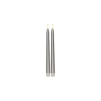 STAR TRADING Antikljus STAR T LED 28cm silver 2/fp