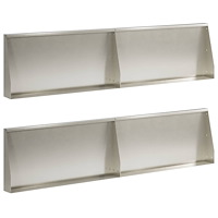 vidaXL Stödvägg 4 st 80 x 12 x 30 cm Rostfritt stål Silver