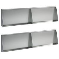 vidaXL Stödvägg 4 st 80 x 12 x 30 cm Galvaniserat stål Silver