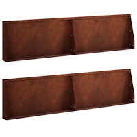 vidaXL Stödvägg 4 st 80 x 12 x 30 cm Väderbeständig stål Rostig