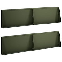 vidaXL Stödvägg 4 st 80 x 12 x 50 cm Stål Olivgrön